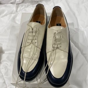 Navy and Bone two-tone lace-up oxfords - Perfect Condition, worn once.  Leather
